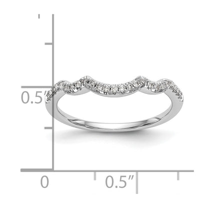 14K White Gold Real Diamond Wedding Band