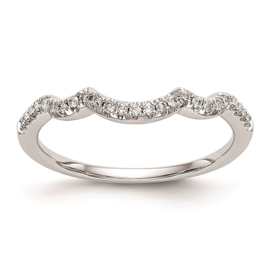 0.13ct. CZ Solid Real 14K White Gold Wedding Wedding Band Ring