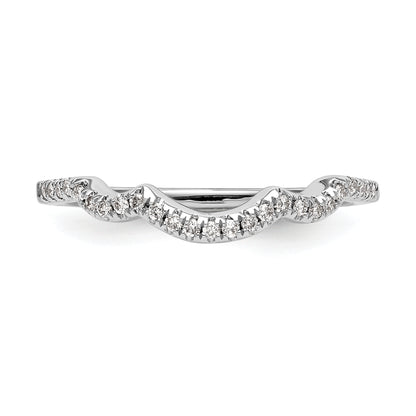 0.13ct. CZ Solid Real 14K White Gold Wedding Wedding Band Ring