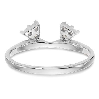 14K White Gold Real Diamond Wrap