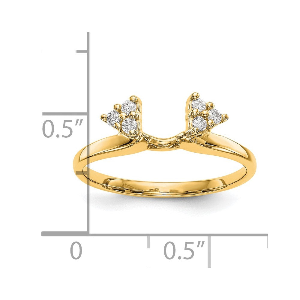 14K Yellow Gold Real Diamond Wrap