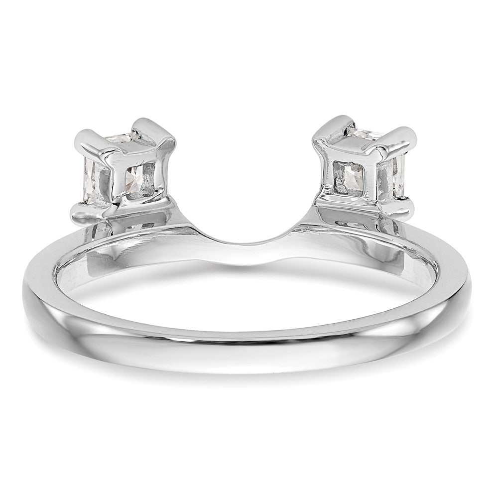 0.34ct. CZ Solid Real 14K White Gold WrapRing