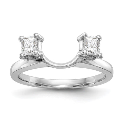 14K White Gold Real Diamond Wrap