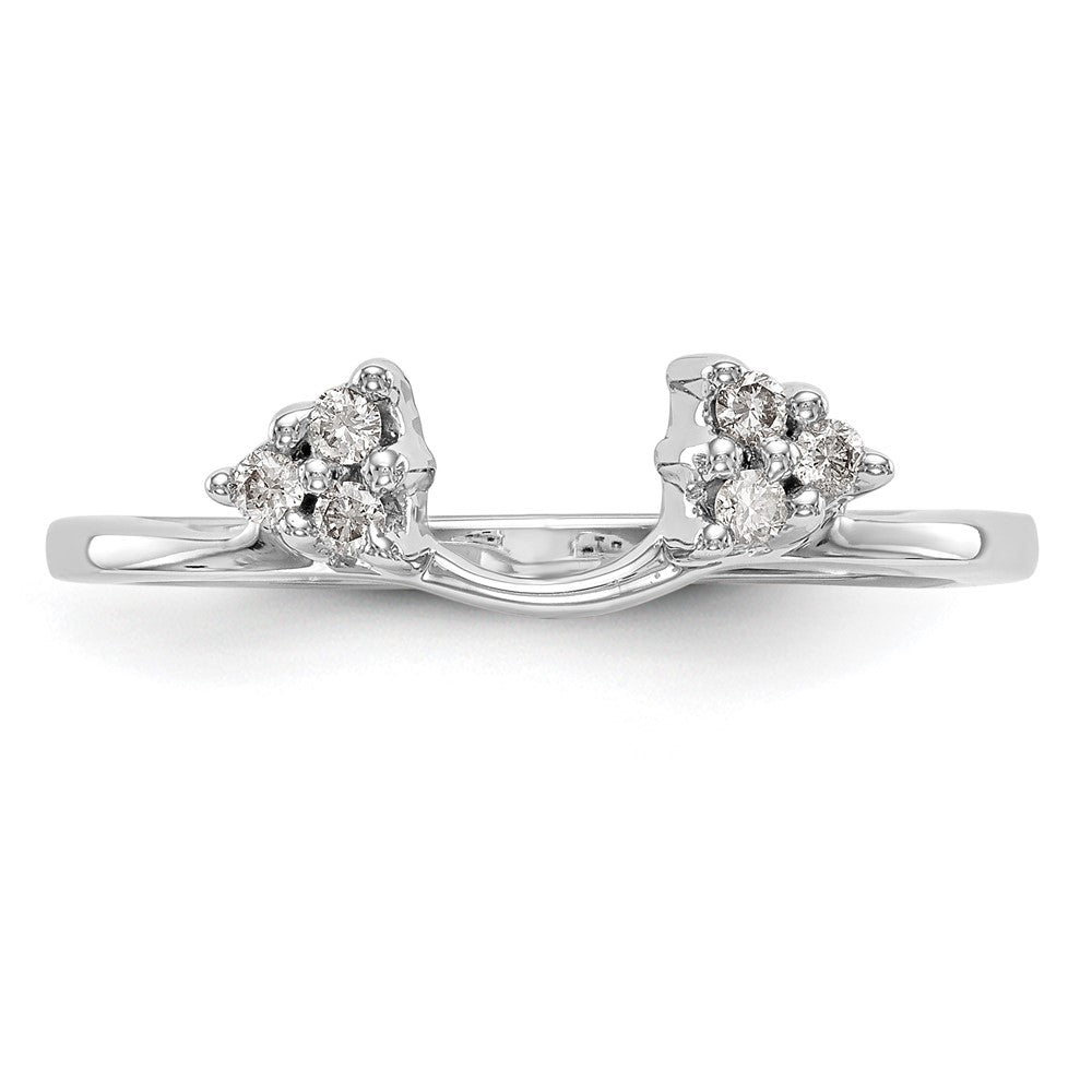 0.12ct. CZ Solid Real 14K White Gold WrapRing