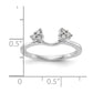 0.15ct. CZ Solid Real 14K White WrapRing