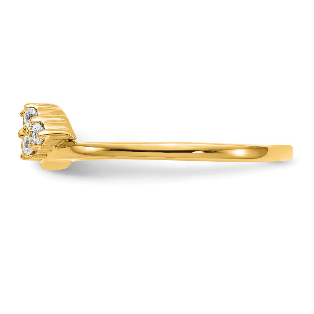 0.15ct. CZ Solid Real 14K WrapRing