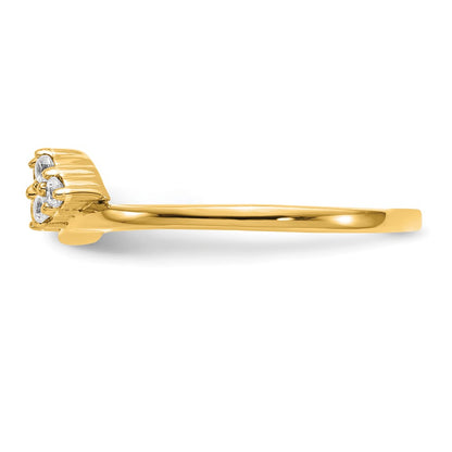 0.15ct. CZ Solid Real 14K WrapRing