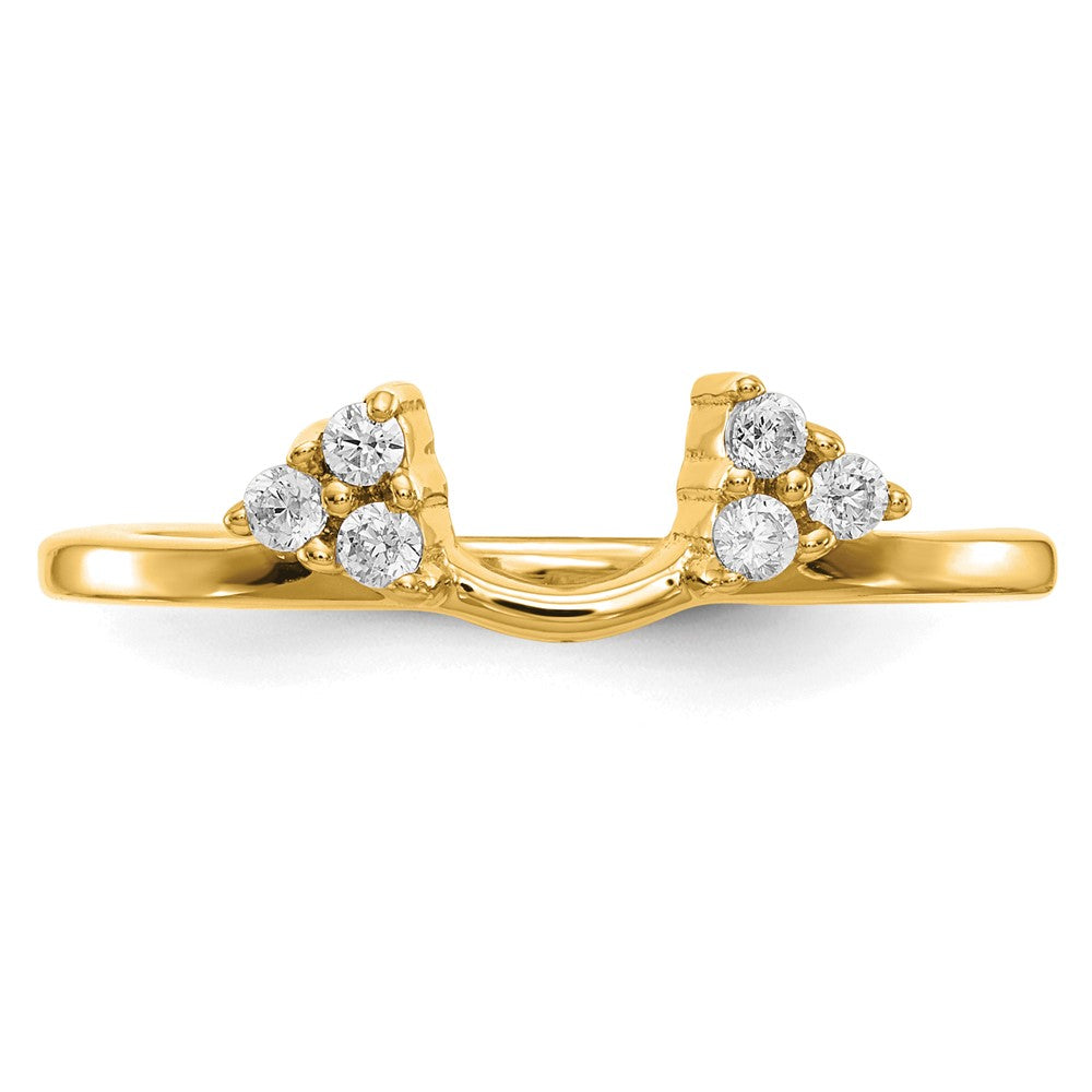 14K Yellow Gold Real Diamond Wrap