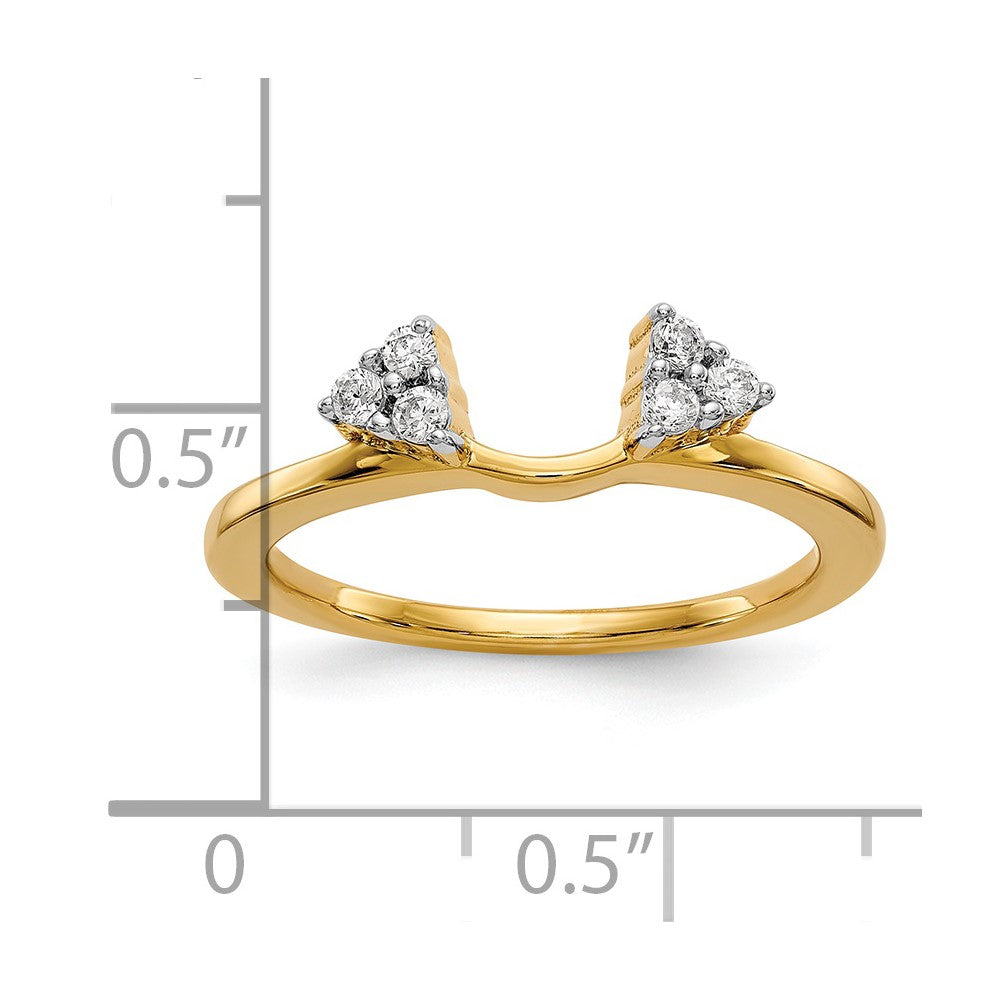 0.15ct. CZ Solid Real 14K WrapRing