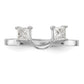 0.50ct. CZ Solid Real 14K White Gold WrapRing