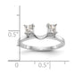 0.50ct. CZ Solid Real 14K White Gold WrapRing