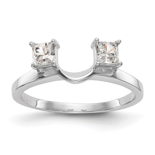 0.50ct. CZ Solid Real 14K White Gold WrapRing