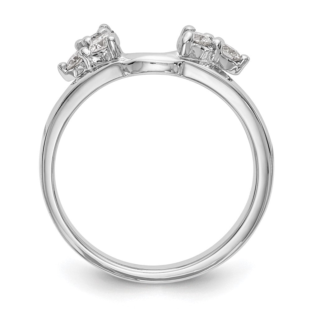 14K White Gold Real Diamond Wrap