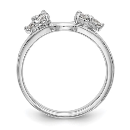 14K White Gold Real Diamond Wrap