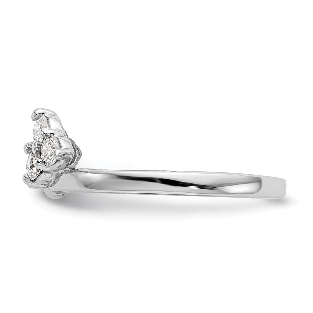 14K White Gold Real Diamond Wrap