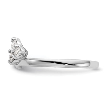 14K White Gold Real Diamond Wrap