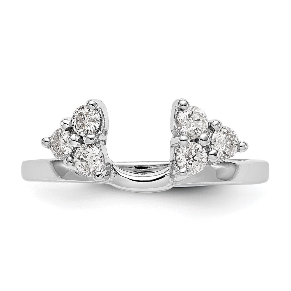 14K White Gold Real Diamond Wrap