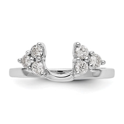 14K White Gold Real Diamond Wrap