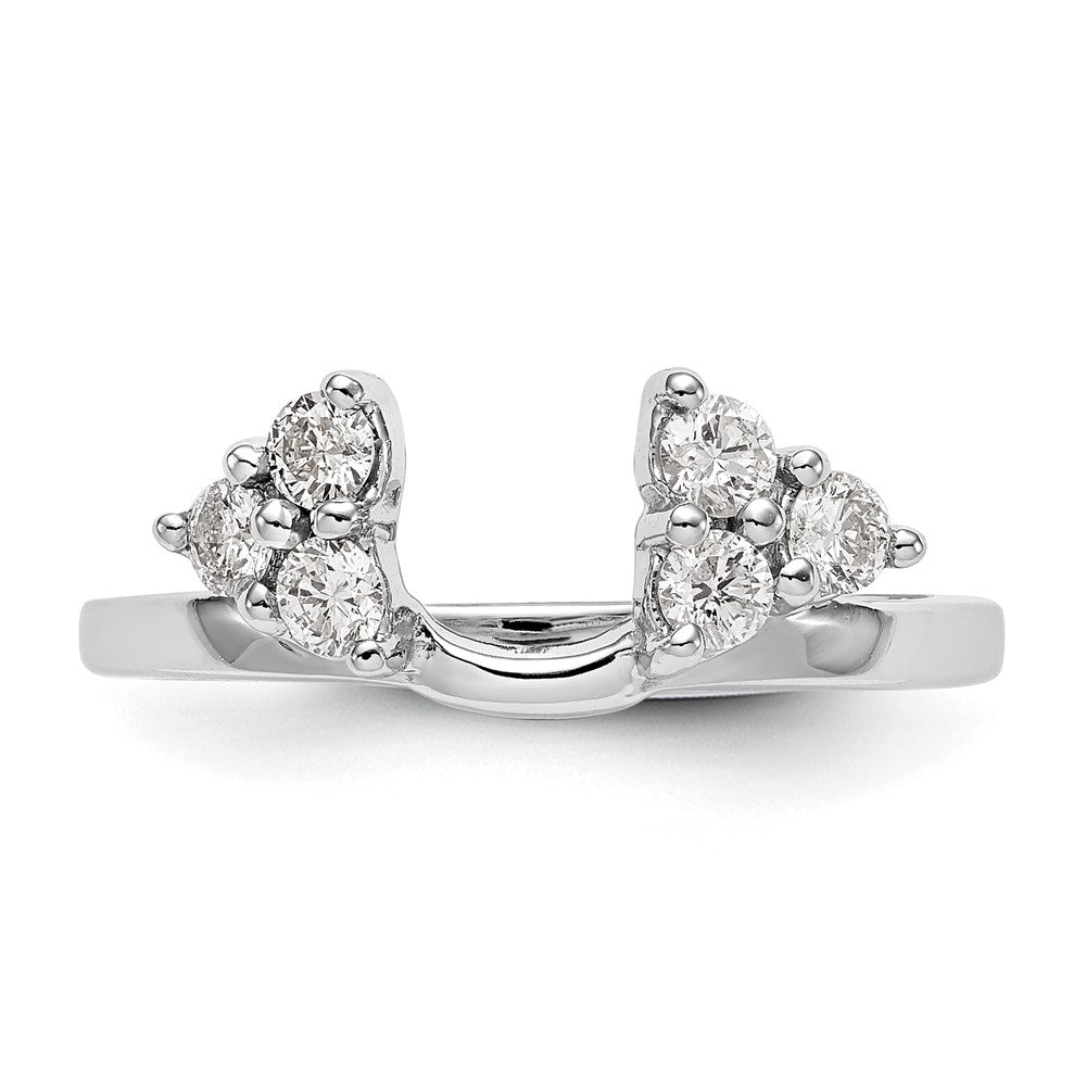 0.39ct. CZ Solid Real 14K White Gold WrapRing