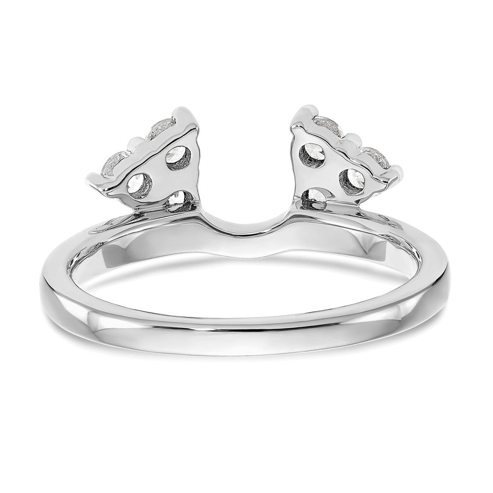 14K White Gold Real Diamond Wrap