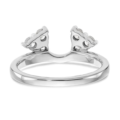14K White Gold Real Diamond Wrap
