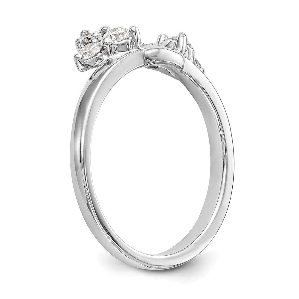 14K White Gold Real Diamond Wrap