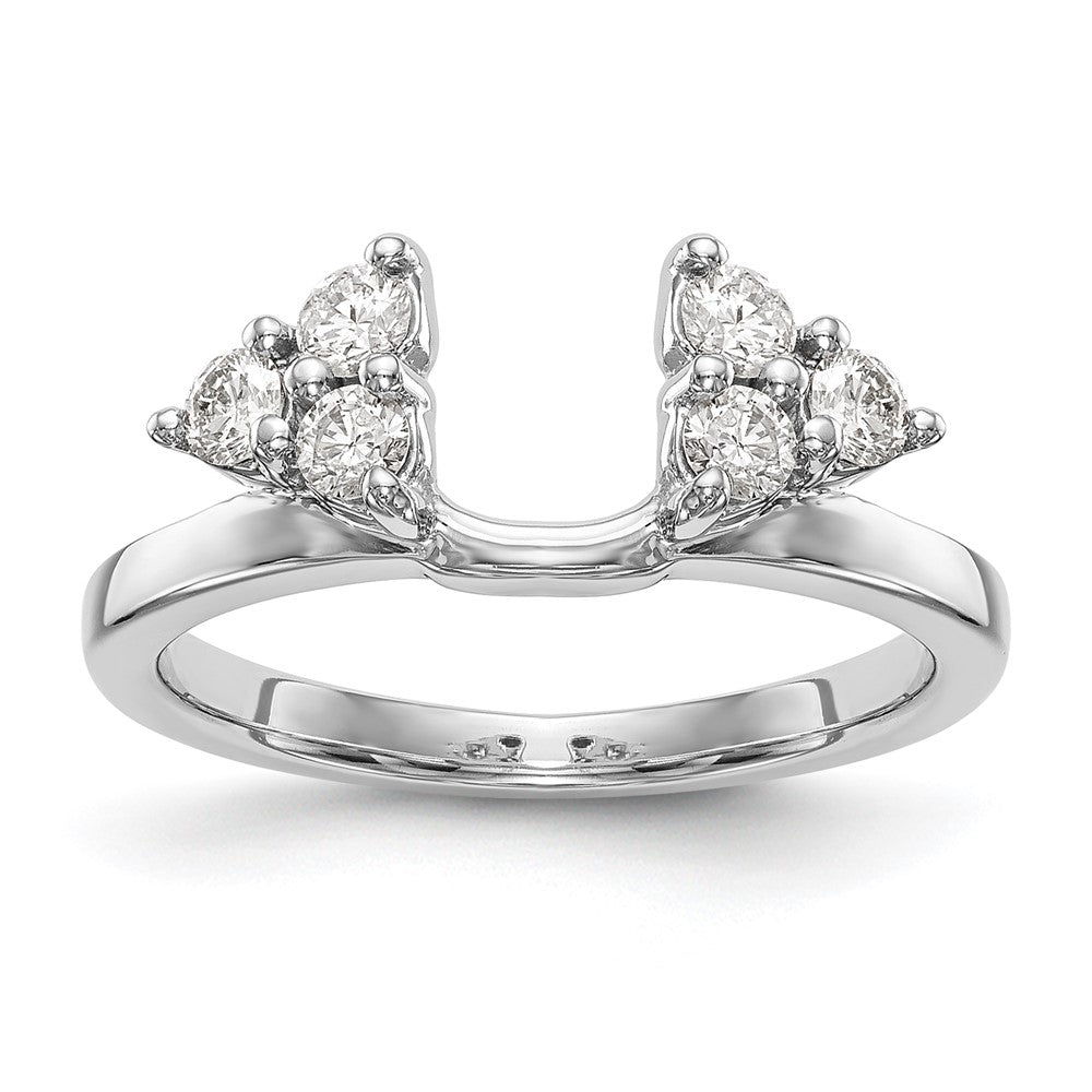 14K White Gold Real Diamond Wrap