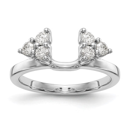 14K White Gold Real Diamond Wrap