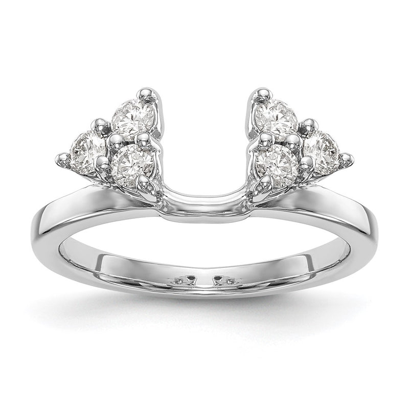 14K White Gold Real Diamond Wrap