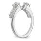 0.58ct. CZ Solid Real 14K White Gold WrapRing
