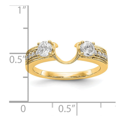 14K Yellow Gold Real Diamond Wrap