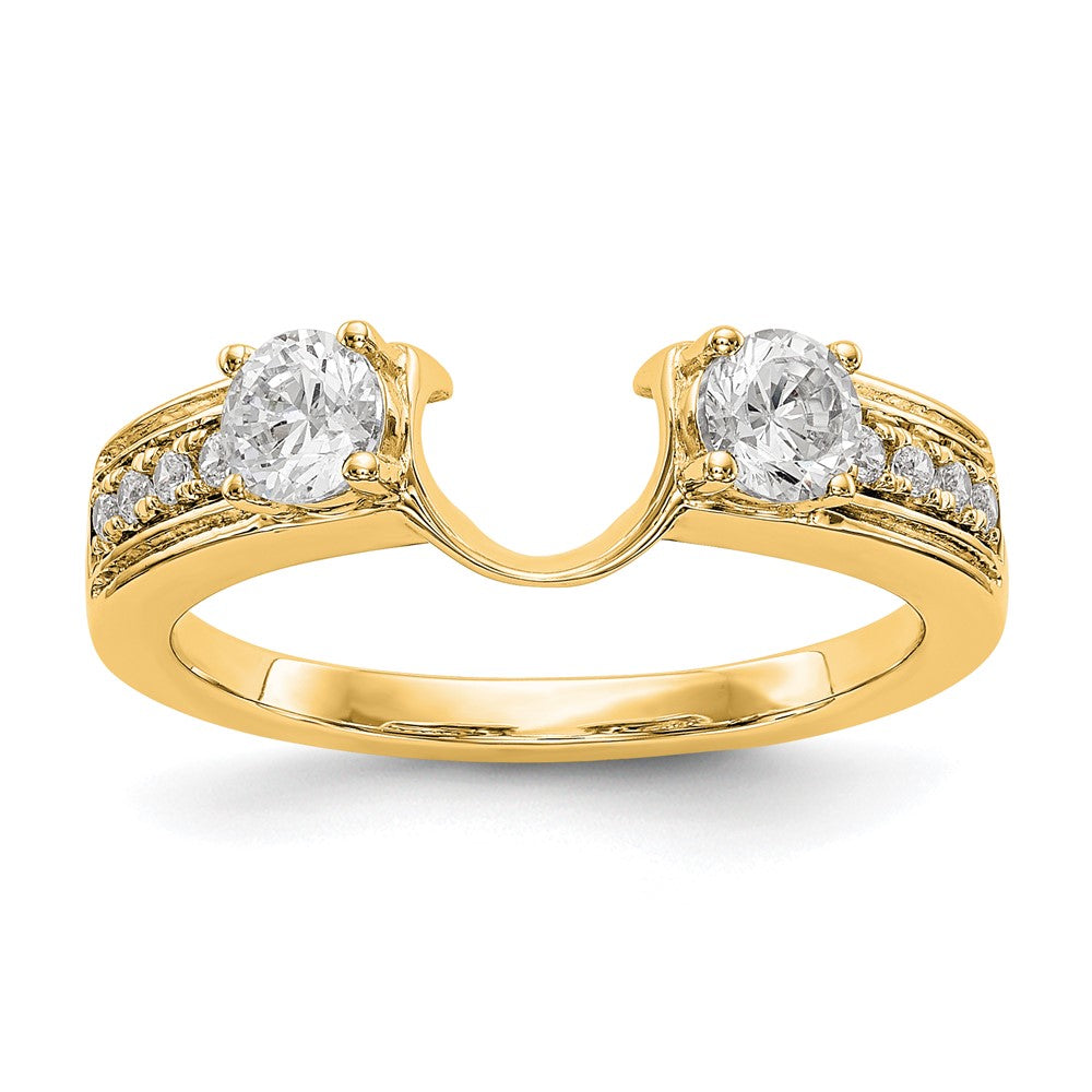 14K Yellow Gold Real Diamond Wrap