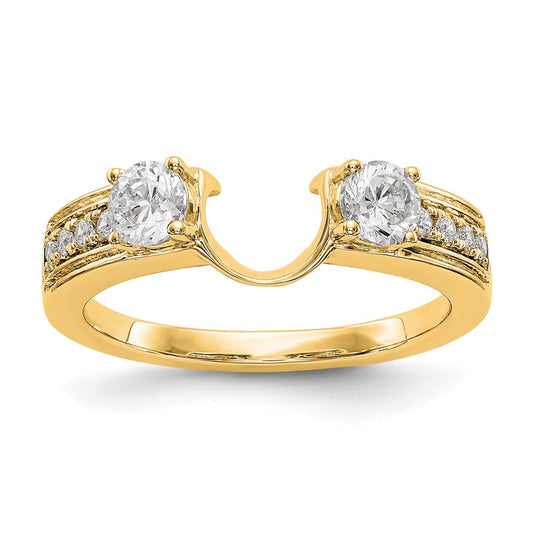 14K Yellow Gold Real Diamond Wrap