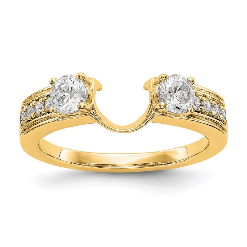 14K Yellow Gold Real Diamond Wrap