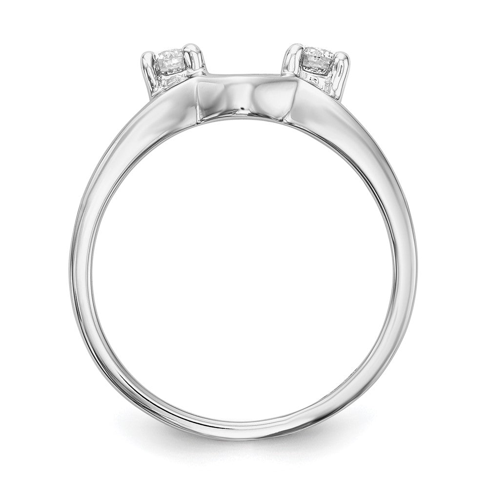 14K White Gold Real Diamond Wrap