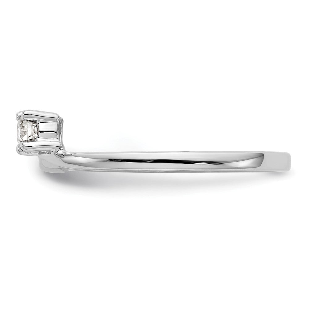 14K White Gold Real Diamond Wrap