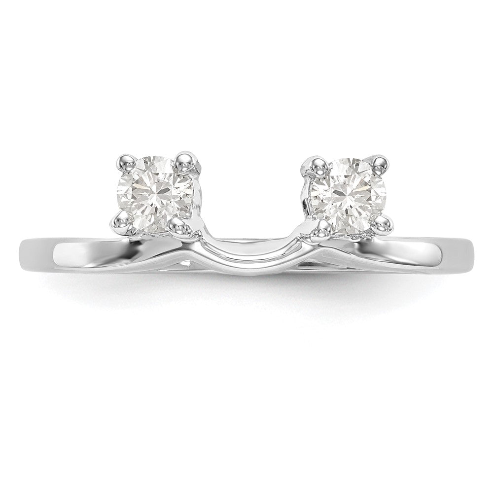 14K White Gold Real Diamond Wrap