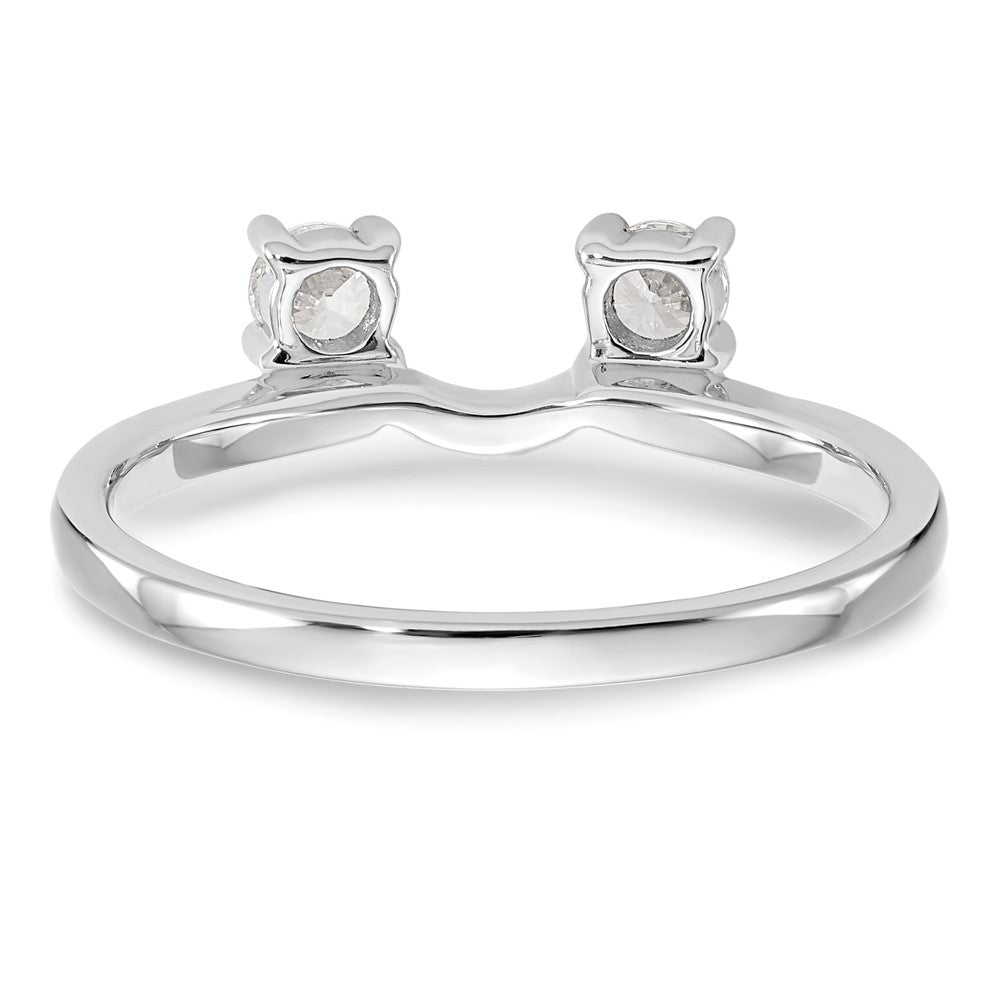 14K White Gold Real Diamond Wrap