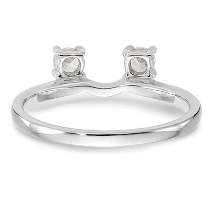 14K White Gold Real Diamond Wrap