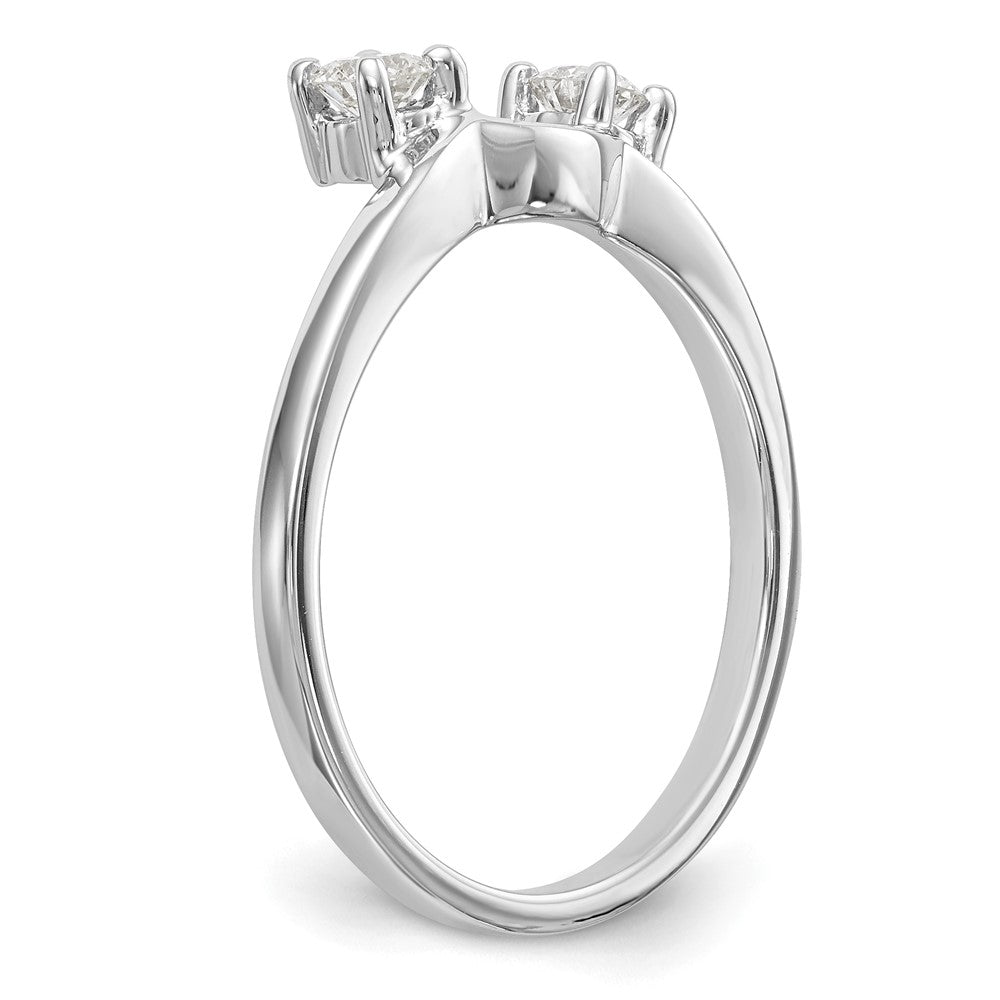 14K White Gold Real Diamond Wrap