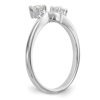 14K White Gold Real Diamond Wrap