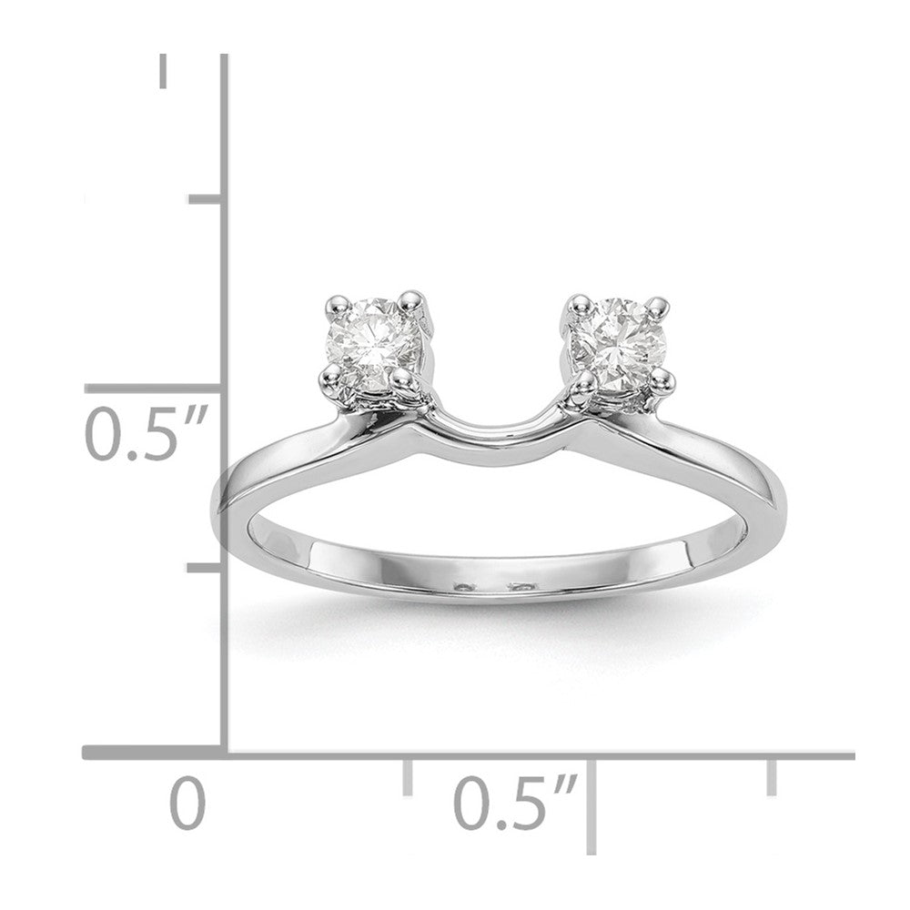 14K White Gold Real Diamond Wrap