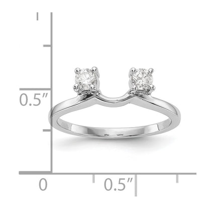 14K White Gold Real Diamond Wrap
