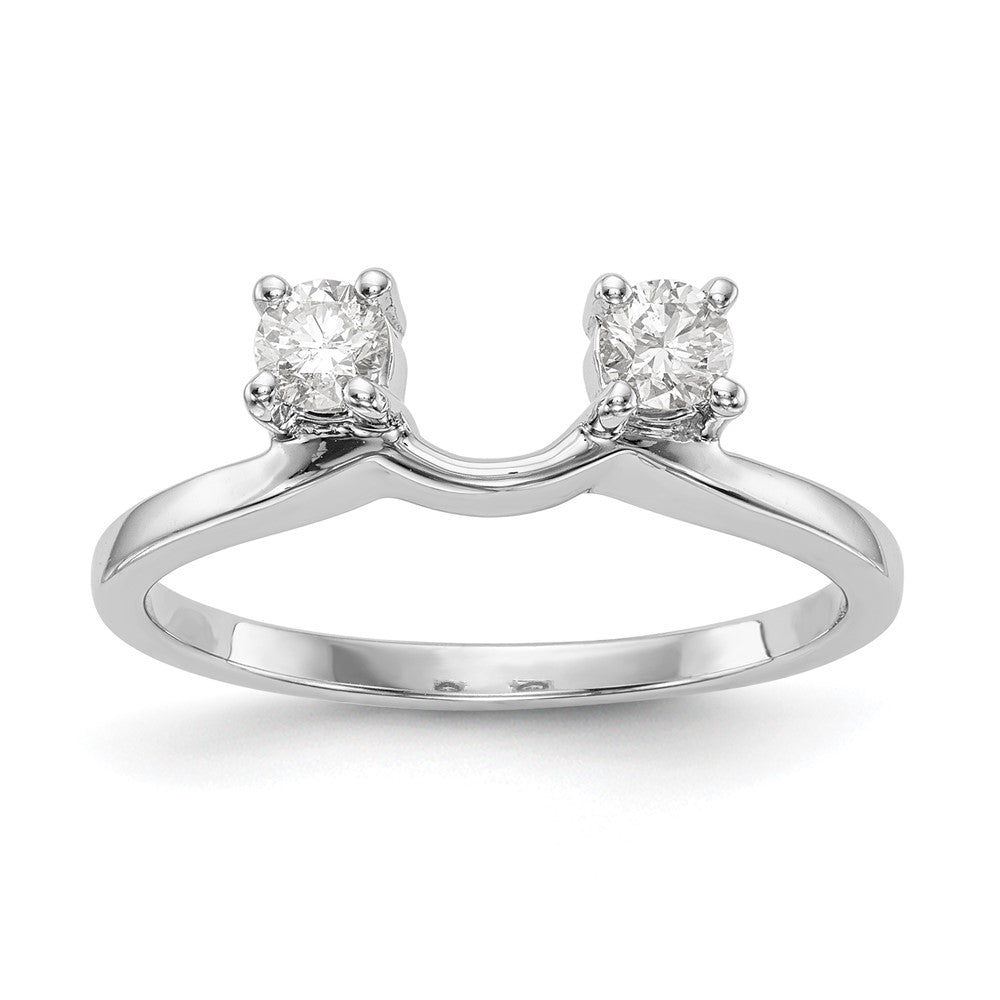 14K White Gold Real Diamond Wrap
