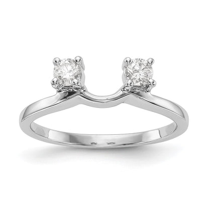 14K White Gold Real Diamond Wrap