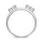 14K White Gold Real Diamond Wrap