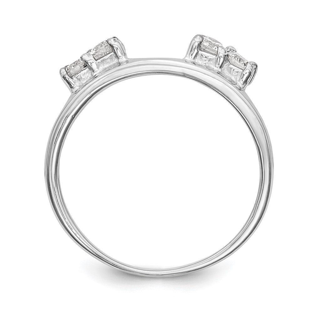 14K White Gold Real Diamond Wrap