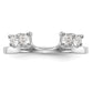 14K White Gold Real Diamond Wrap
