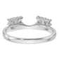 14K White Gold Real Diamond Wrap