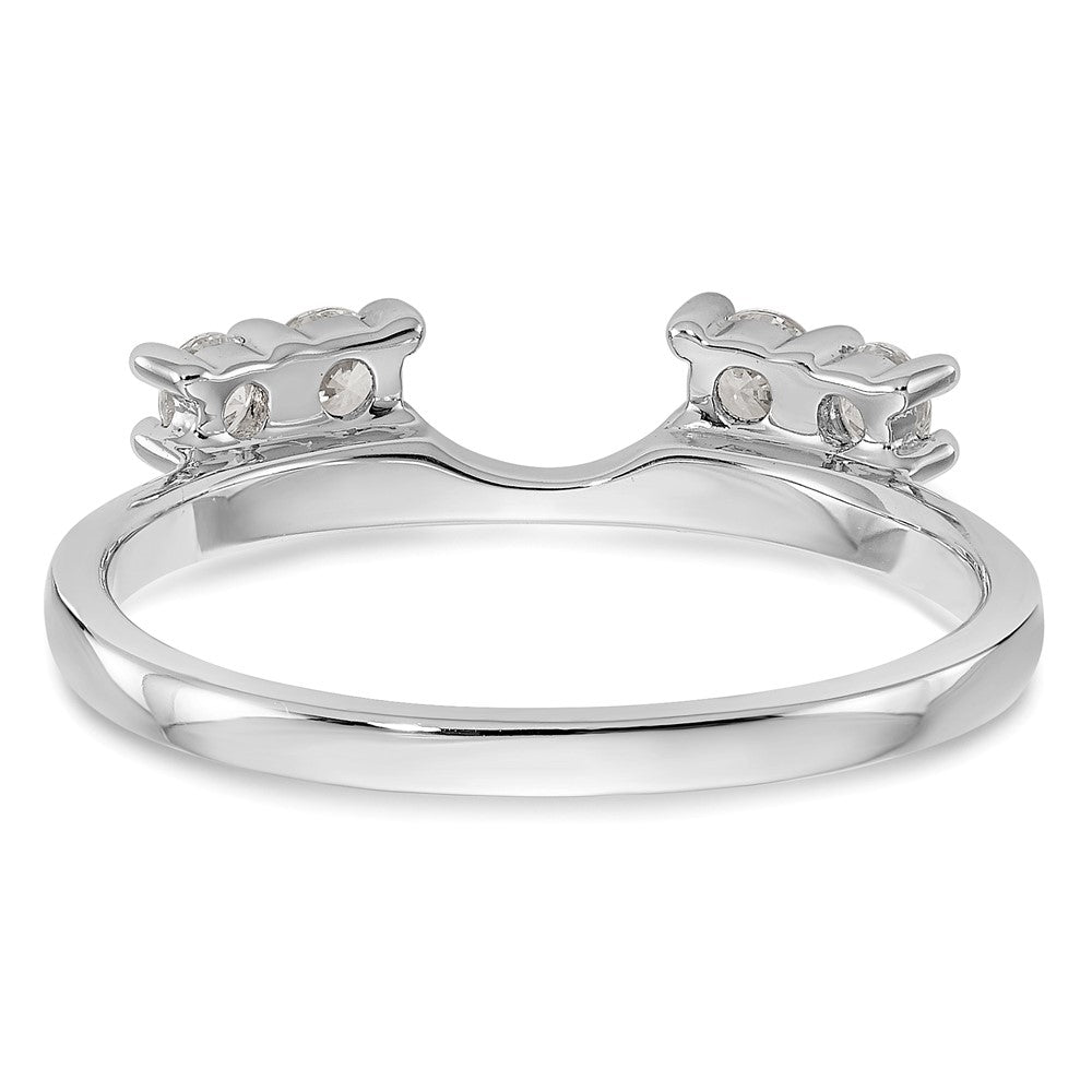14K White Gold Real Diamond Wrap